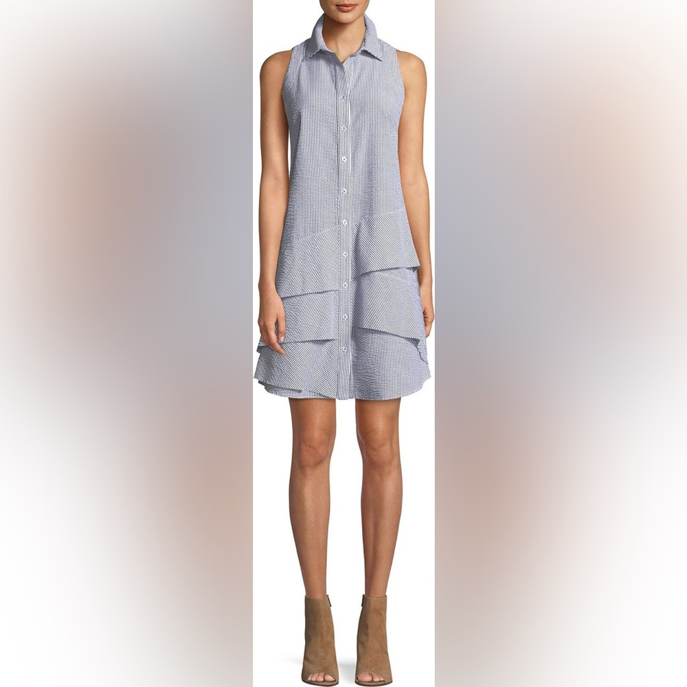 Finley Blue and White striped Shirtdress. Size small.
